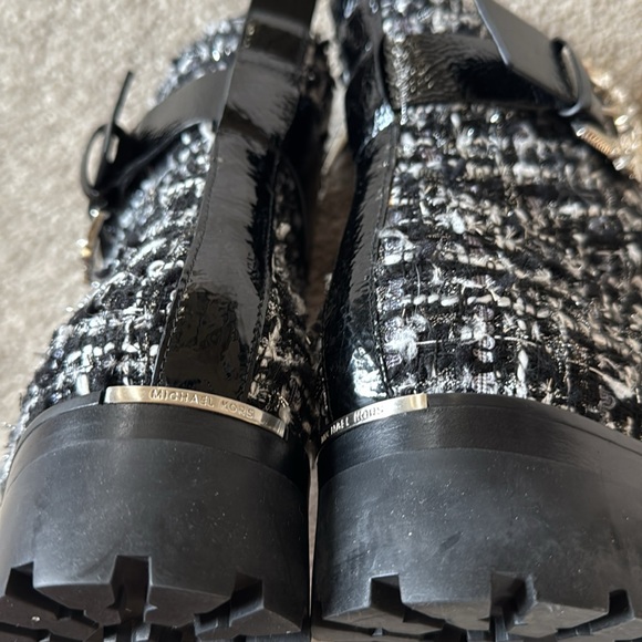 NWOB Michael Kors Tweed Combat Boots / Size 9M - Picture 5 of 12